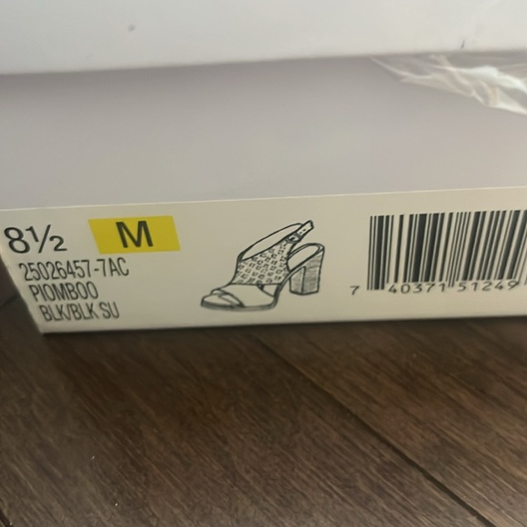 Nine West piomboo open toe chunky heels size 8.5 - Picture 6 of 6